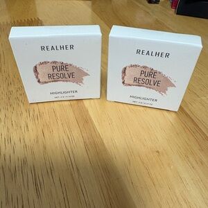 REALHER Pure Resolve Highlighter, Bundle of 2, 2x0.14oz, BNIB, SEALED, New